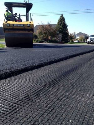 Construção de galpão de garagem Basalto Reforço de fibra de vidro Geogrid com comprimento de 50-200m