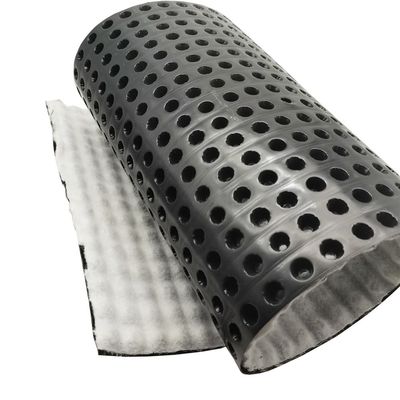 Folha de drenagem com buracos de 8 mm de altura em HDPE PP não tecido composto/tabela de drenagem