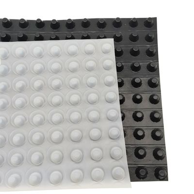 Folha de drenagem com buracos de 8 mm de altura em HDPE PP não tecido composto/tabela de drenagem