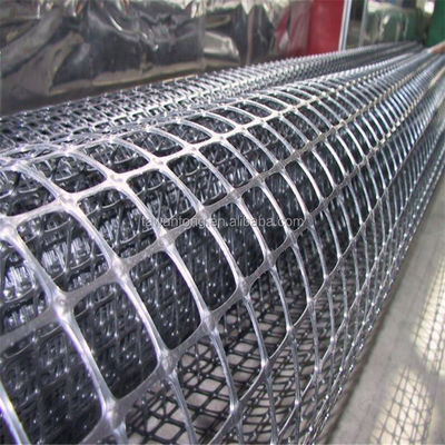 1-6m largura Geogrid plástico para estabilização de solo de alta resistência de via de entrada biaxial