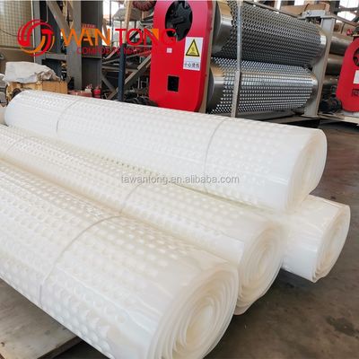 Tabuleiro de drenagem de buracos de tecto superior de HDPE com geotextil de 8 mm-60 mm de altura