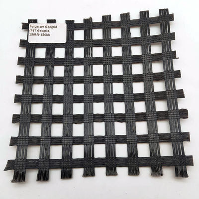 Construção de estradas de declive do solo 50kn 80kn 100kn Poliéster Pet Geogrid Espessura 0.2mm-4mm
