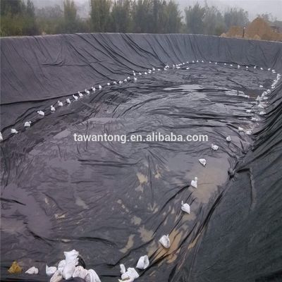Geomembrana de plástico de HDPE preto de 2 mm de espessura para aquicultura