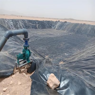 Revestimento de geomembrana em HDPE preto 1 mm para lagoas agrícolas Impermeável 0,5 mm 0,75 mm 1,5 mm