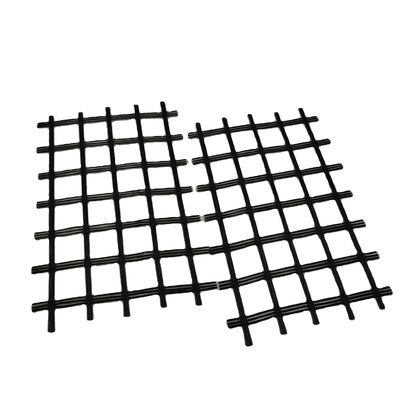 Reforço de geogrid de poliéster branco para estabilização do solo em engenharia civil