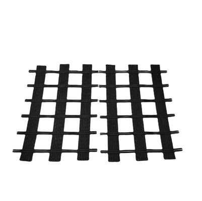 Reforço de geogrid de poliéster branco para estabilização do solo em engenharia civil