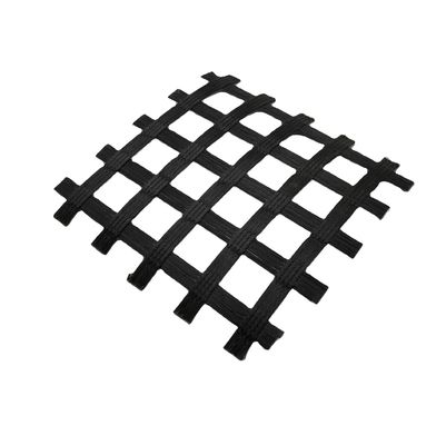 Reforço de geogrid de poliéster branco para estabilização do solo em engenharia civil