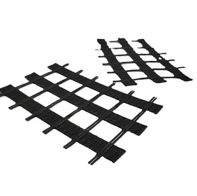 80kn 120kn Rendimento de tração Biassal/Uniaxial Poliéster Pet Geogrid para construção rodoviária