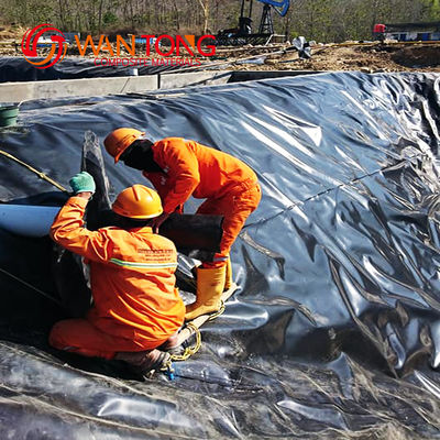 Geomembrana de HDPE preto para revestimento de lagoa de barragem de peixe em estilo de design chinês e 0,1-4mm