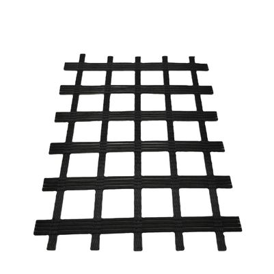 80kn 120kn Rendimento de tração Biassal/Uniaxial Poliéster Pet Geogrid para construção rodoviária