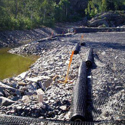 PP 3030KN Biassal Geogrid para proteção contra inclinações na construção rodoviária 12.7*12.7mm Tamanho da malha