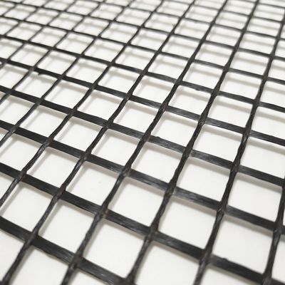 Solidificação do canteiro de rodagem Poliéster biaxial 80-80 PET Geogrid para estabilização do canteiro de rodagem