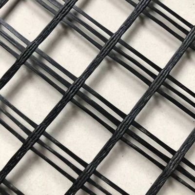 Solidificação do canteiro de rodagem Poliéster biaxial 80-80 PET Geogrid para estabilização do canteiro de rodagem