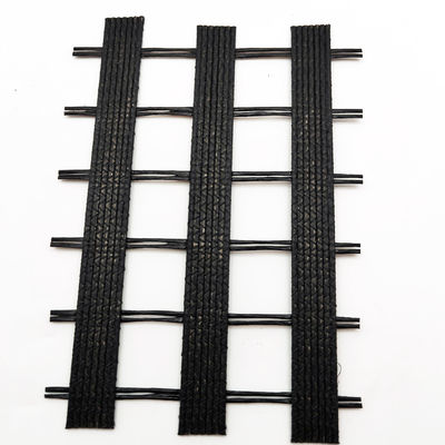 Geogrids de alta resistência à tração 1m-6m largura para o projeto de reforço de pavimento de asfalto