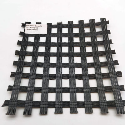 Geogrids de alta resistência à tração 1m-6m largura para o projeto de reforço de pavimento de asfalto