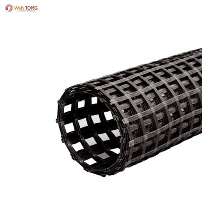 Geogrid de fibra de vidro para resistência reforço de canteiro de estradas geogrid revestido de asfalto branco