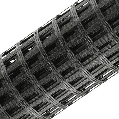 Geogrid de fibra de vidro para resistência reforço de canteiro de estradas geogrid revestido de asfalto branco