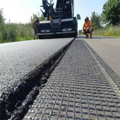 Reforço do pavimento rodoviário 60kn Fibra de vidro Biassal Geogrid com certificação ISO Standard