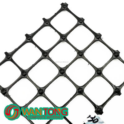 1-6m Largura 30kn Plástico PP Biassal Geogrid Geotextil composto para construção rodoviária