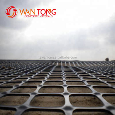 1-6m Largura 30kn Plástico PP Biassal Geogrid Geotextil composto para construção rodoviária