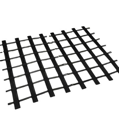50KN Geogrid de fibra de vidro revestida de betume O produto essencial para o reforço de estradas