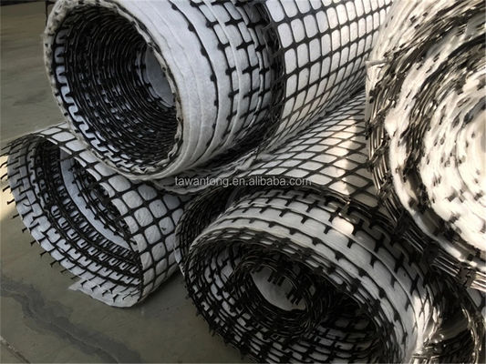 Grelha geográfica biaxial de PP composto de Wantong preto para construção rodoviária