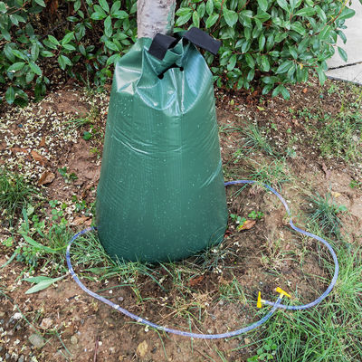 Sacos de irrigação de árvores de liberação lenta de 20 galões verdes-saco de irrigação por gotejamento para recém-plantados