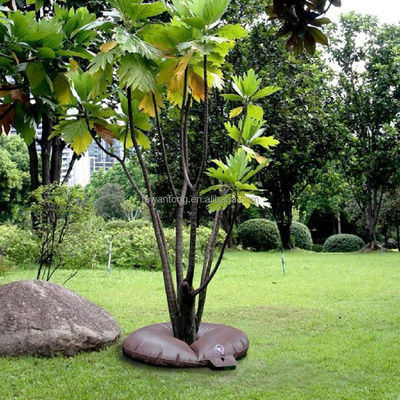 Saco de irrigação de árvores com lançamento lento Anel de irrigação por gotejamento Função pesada 15 galões Marrom